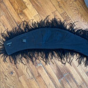 Lamarque Black Feathered bustier